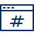 Window Hashtag Icon from Cyber Line Set