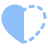 Interface Favorite Heart Half icon - Free transparent PNG, SVG. No Sign up needed.