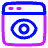 Web Browser Preview View Count Icon from Plump Neon Set