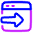 Web Browser Tab Move Icon from Plump Neon Set