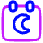 Calendar Date Night Late Icon from Plump Neon Set