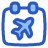 Calendar Flight icon - Free transparent PNG, SVG. No Sign up needed.
