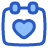 Calendar Heart icon - Free transparent PNG, SVG. No Sign up needed.