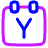 Calendar Year View Yearly Icon from Plump Neon Set