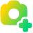 Camera Photo Add Icon from Plump Gradient Set