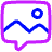 Chat Bubble Mms Media Photo Icon from Plump Neon Set