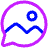 Chat Bubble Mms Media Photo Circle Icon from Plump Neon Set