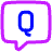 Chat Bubble Question Icon from Plump Neon Set