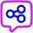 Chat Bubble Share Reviews Icon from Plump Neon Set