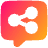 Chat Bubble Share Reviews Icon from Plump Gradient Set