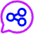 Chat Bubble Share Reviews Circle Icon from Plump Neon Set
