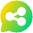 Chat Bubble Share Reviews Circle Icon from Plump Gradient Set