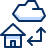 Cloud Transfer Home Icon from Cyber Duotone Set