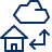 Cloud Transfer Home Icon from Cyber Line Set