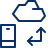 Cloud Transfer Mobile Smart Phone Icon from Cyber Line Set