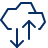 Cloud Upload Download Data Transfer Icon from Cyber Line Set