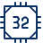 Computer Chips 32 Bit Icon from Cyber Line - Free Set