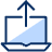 Laptop Upload Icon from Cyber Duotone - Free Set