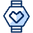 Smartwatch Favorite Heart 1 Icon from Cyber Duotone - Free Set