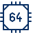 Computer Chips 64 Bit Icon from Cyber Line Set
