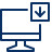 Computer Imac Download Icon from Cyber Line Set