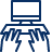 Computer Imac Typing Icon from Cyber Line Set