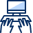 Computer Imac Typing Icon from Cyber Duotone Set