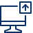 Computer Imac Upload Icon from Cyber Line Set