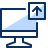 Computer Imac Upload Icon from Cyber Duotone Set