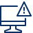 Computer Imac Warning Icon from Cyber Line Set