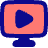 Desktop Display Live Tv Icon from Plump Pop Set