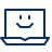 Laptop Smiley Face Icon from Cyber Line Set