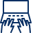 Laptop Typing Icon from Cyber Line Set