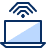 Laptop Wifi 2 Icon from Cyber Duotone Set