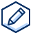 Pencil Hexagon Icon from Cyber Duotone Set