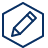 Pencil Hexagon Icon from Cyber Line Set