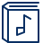 Book Album Song Note Music Icon from Cyber Line Set