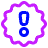 Badge Alert Icon from Plump Neon Set