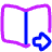 Book Flip Previous Page Arrow Icon from Plump Neon Set