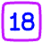 Content Rating 18 Up Icon from Plump Neon Set