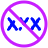 Content Rating Block No Adult Content Icon from Plump Neon Set