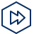Fast Forward Hexagon Icon from Cyber Line Set