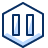 Pause Media Video Hexagon Icon from Cyber Duotone Set