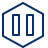 Pause Media Video Hexagon Icon from Cyber Line Set