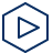Play Media Video Hexagon Icon from Cyber Line Set