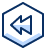 Rewind Hexagon Icon from Cyber Duotone Set