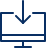 Computer Screen Imac Download Icon from Cyber Line Set