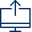 Computer Screen Imac Upload Icon from Cyber Line Set