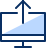 Computer Screen Imac Upload Icon from Cyber Duotone Set
