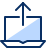 Laptop Upload Icon from Cyber Duotone Set